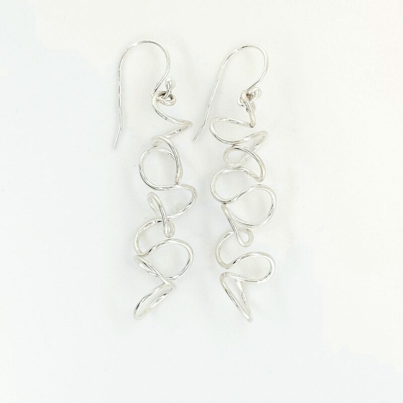 "Tangled" oorhangers, zilver