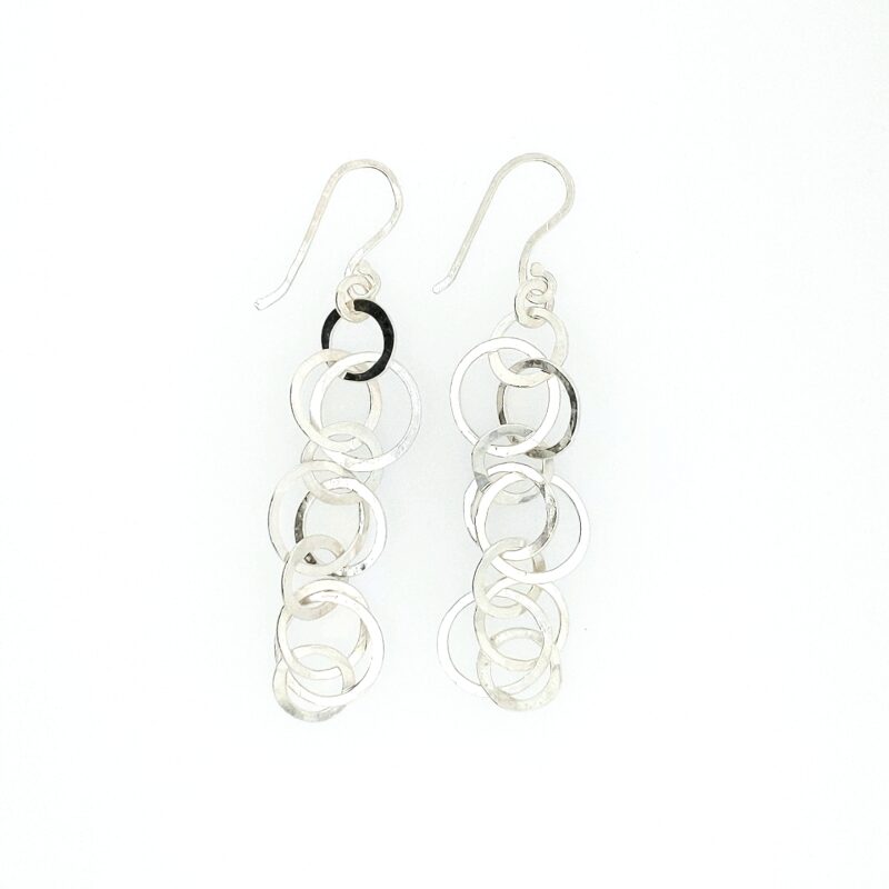 zilveren hamerslag oorhangers