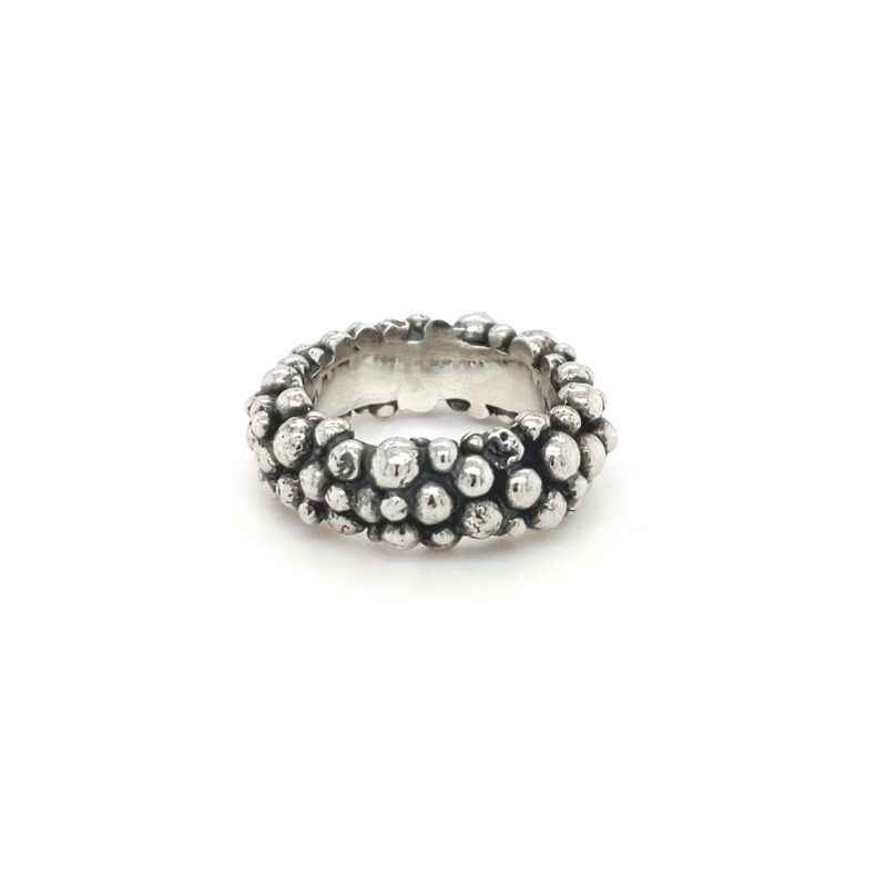 zilveren Berry ring, oxidized