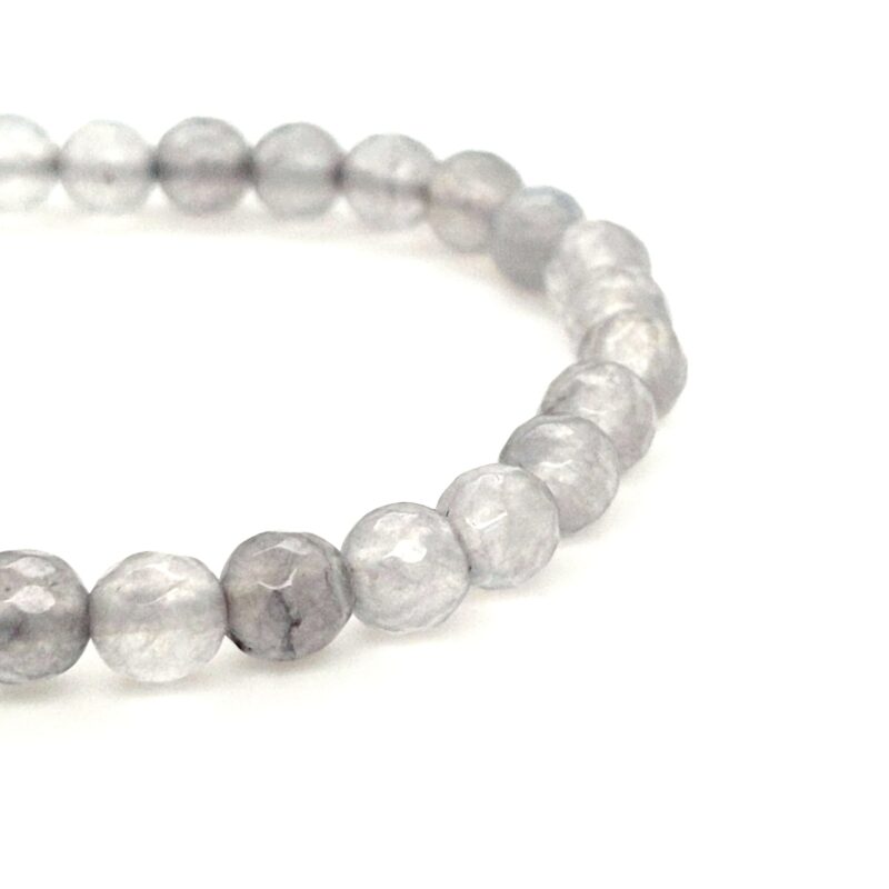 agaat armband, light gray