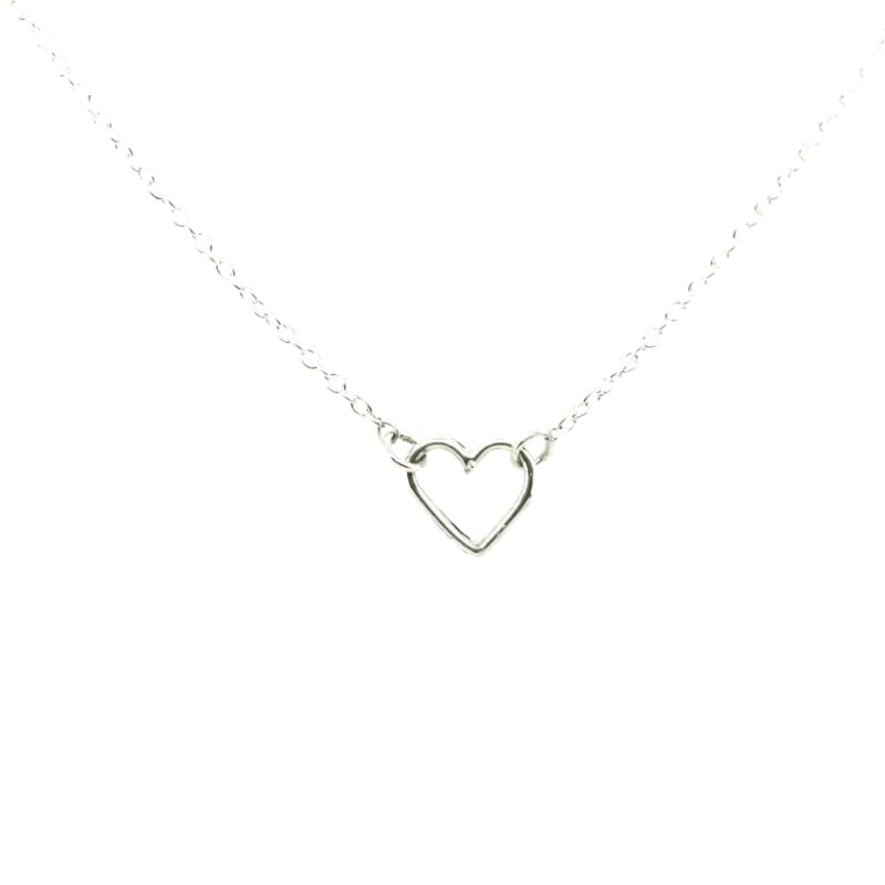 less is more, simple heart necklace