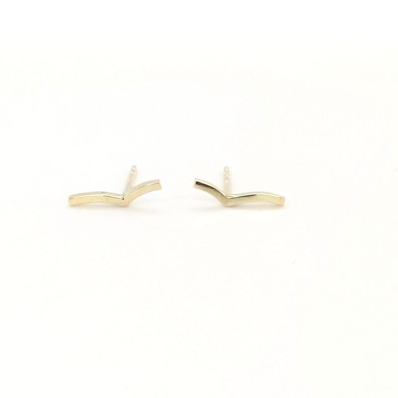 geelgouden silhouette oorstekers