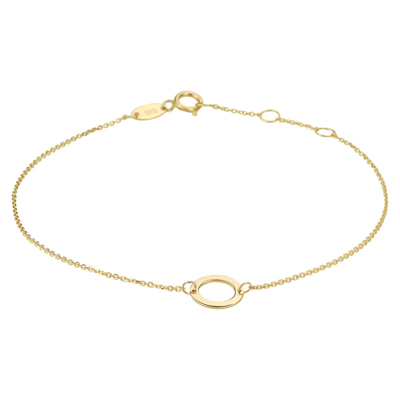 geelgouden armband met cirkel